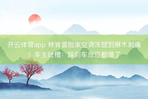 開云體育app 林肯冒險家空調(diào)凍腿到麻木刺痛！車主吐槽：踩剎車反應(yīng)都慢了